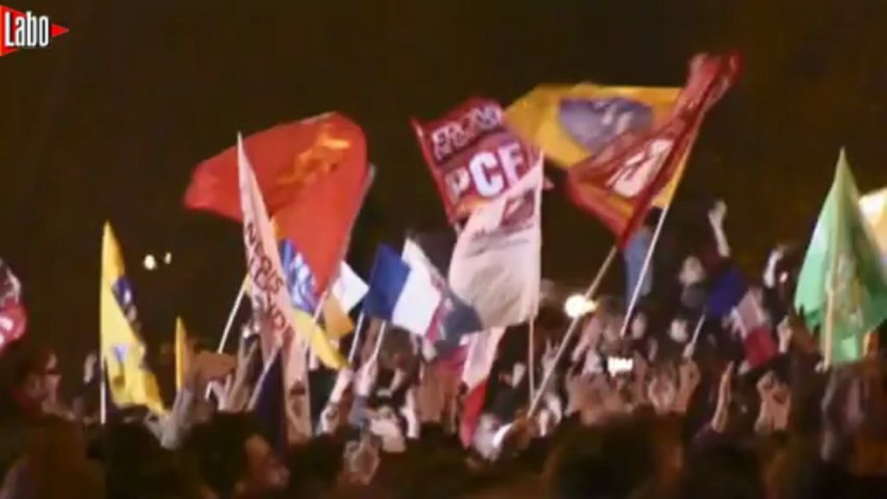 La fête à Bastille pour l'élection de Hollande