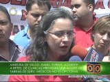 Trabajadores del sector salud protestaron ante el ministerio para exigir firma del contrato colectivo