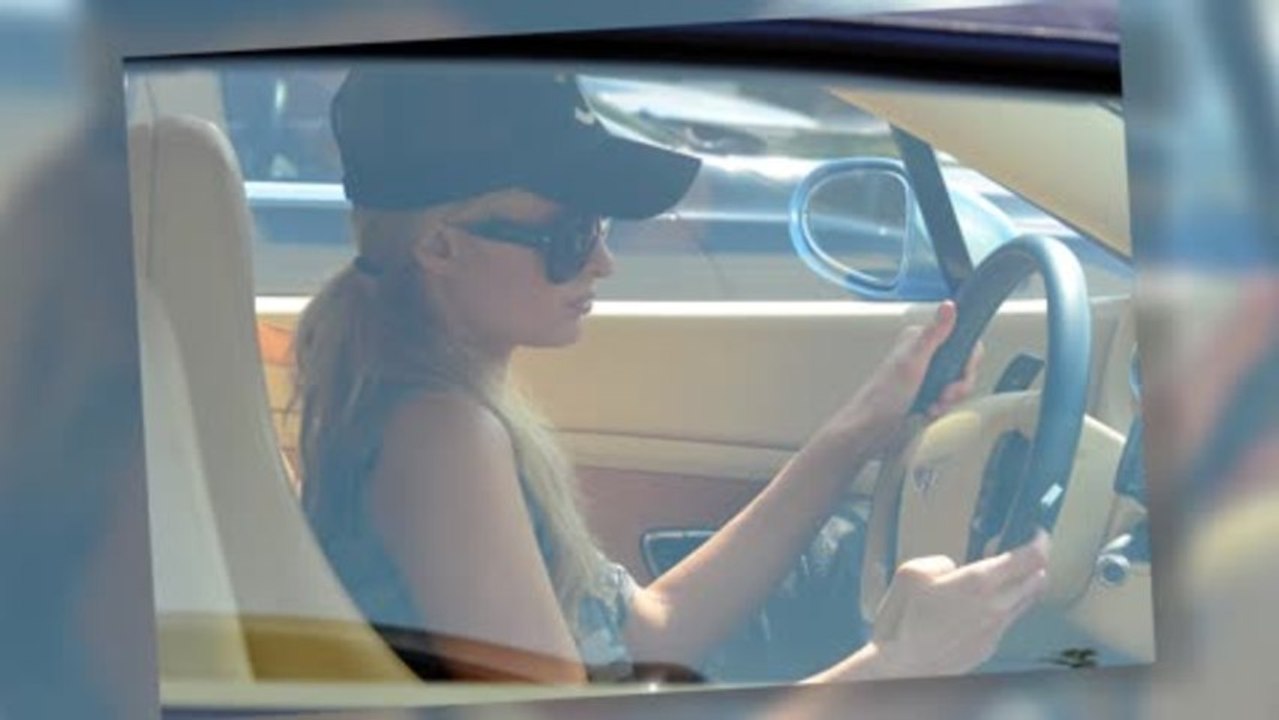 Paris Hilton Seen Texting While Driving