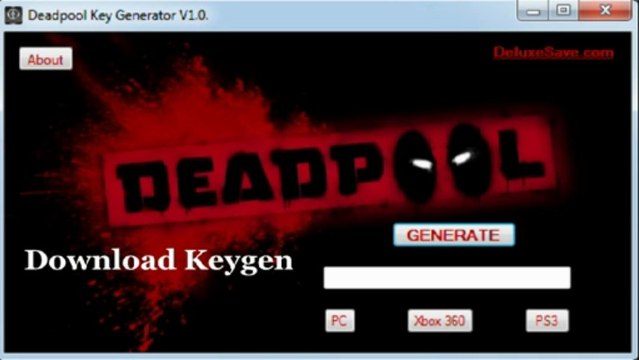 Deadpool générateur de clé telecharger {PC, XBOX 360, PS3} KEYGEN