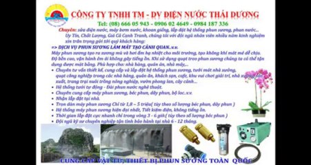 (D/v)THỢ SỬA MÁY BƠM NƯỚC TẠI NHÀ QUẬN TÂN  BÌNH ; 0906024649; cung cấp máy phun sương