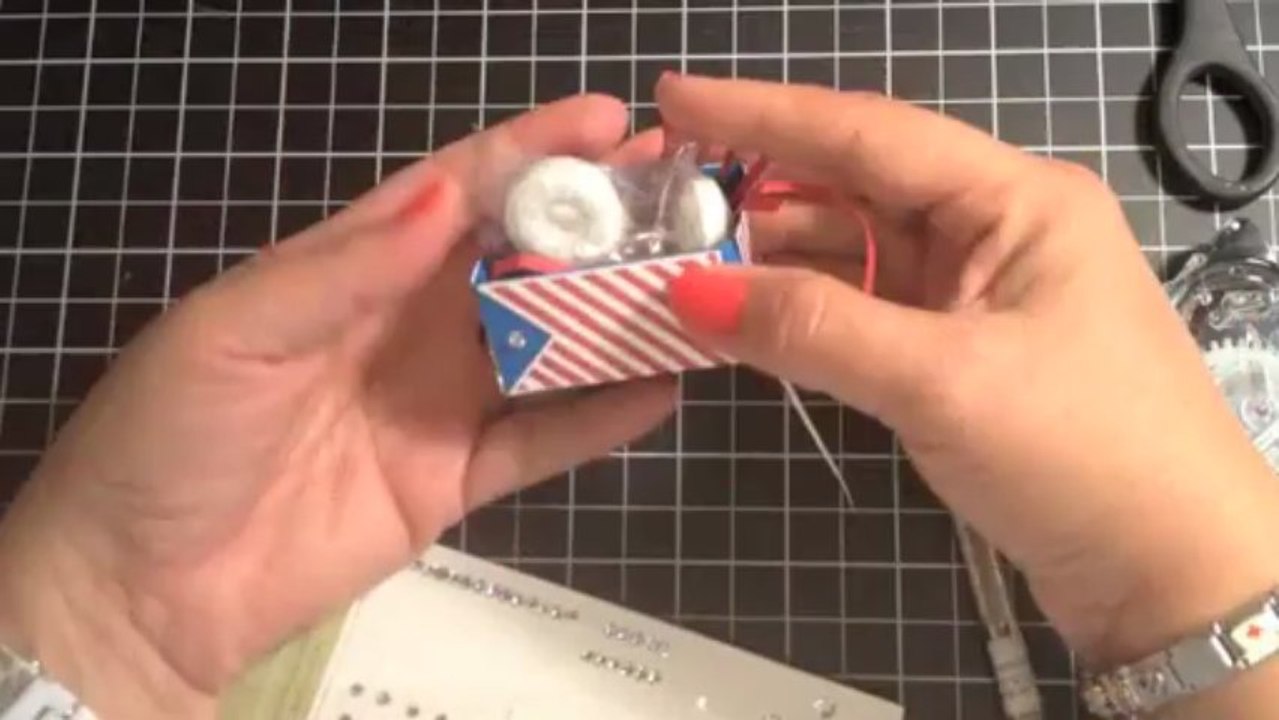 Stampin' Up! Video Tutorial Fourth of July Easy Treat Box