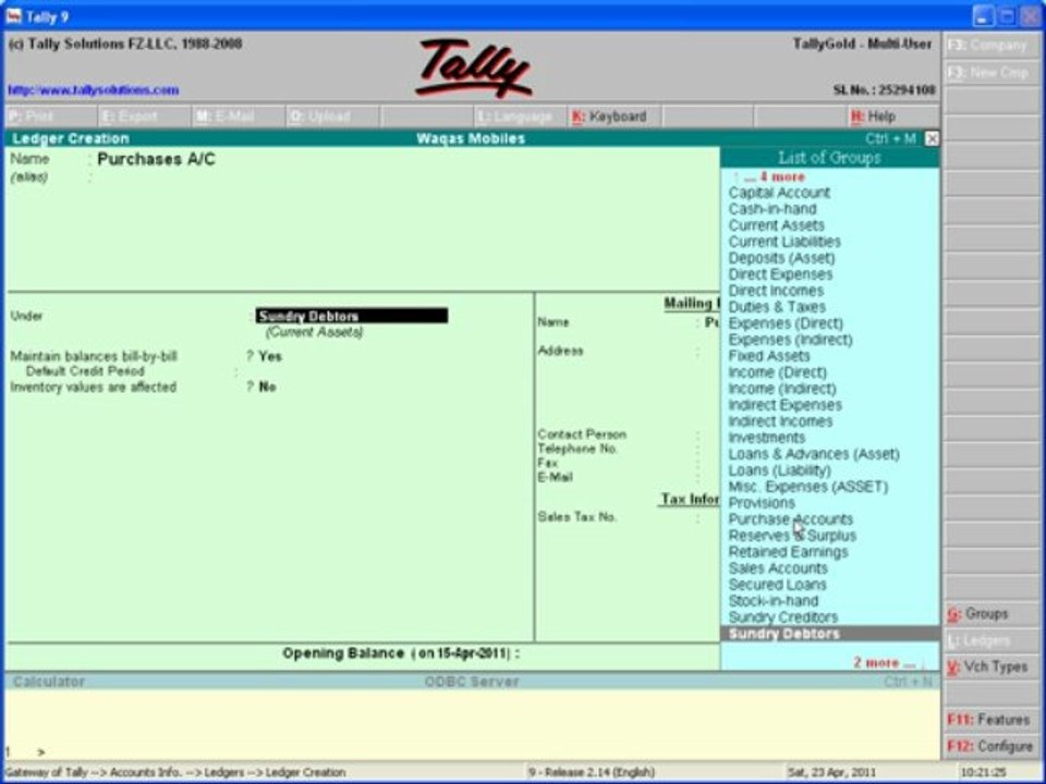 19.Purchase and Sales Account