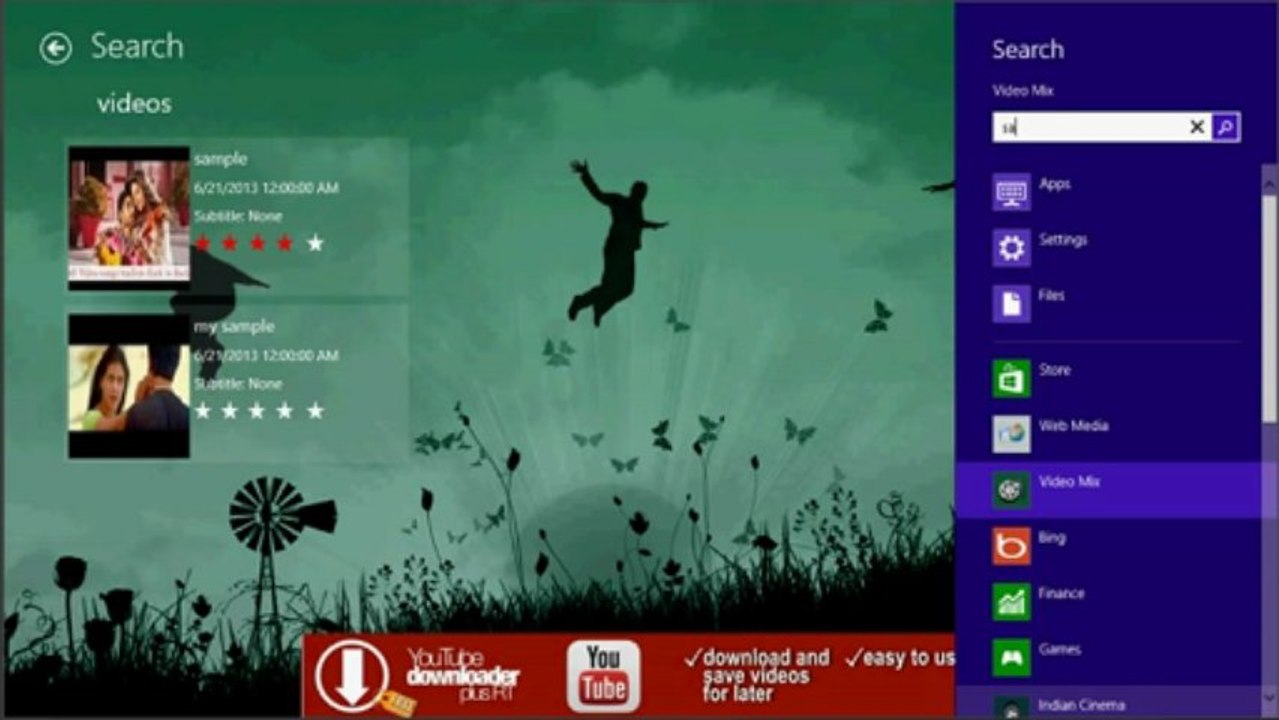 Search for video mixes_windows8