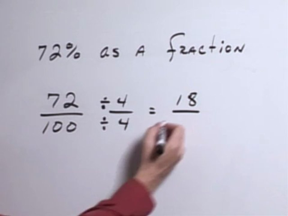 How to Convert Given Percentage to Fraction