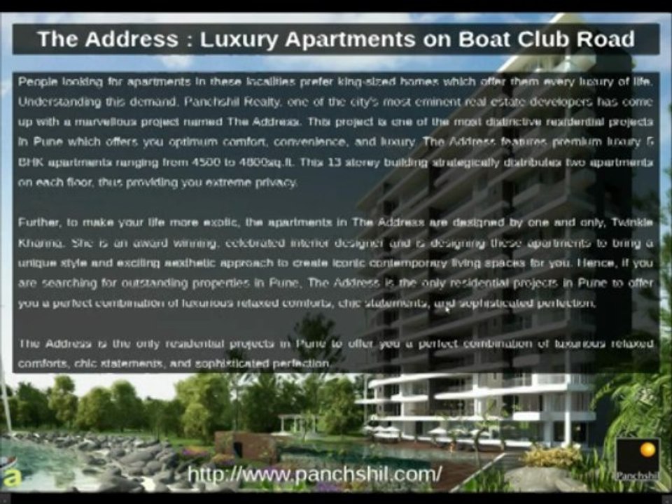 Residential Properties in Pune by Panchshil Realty