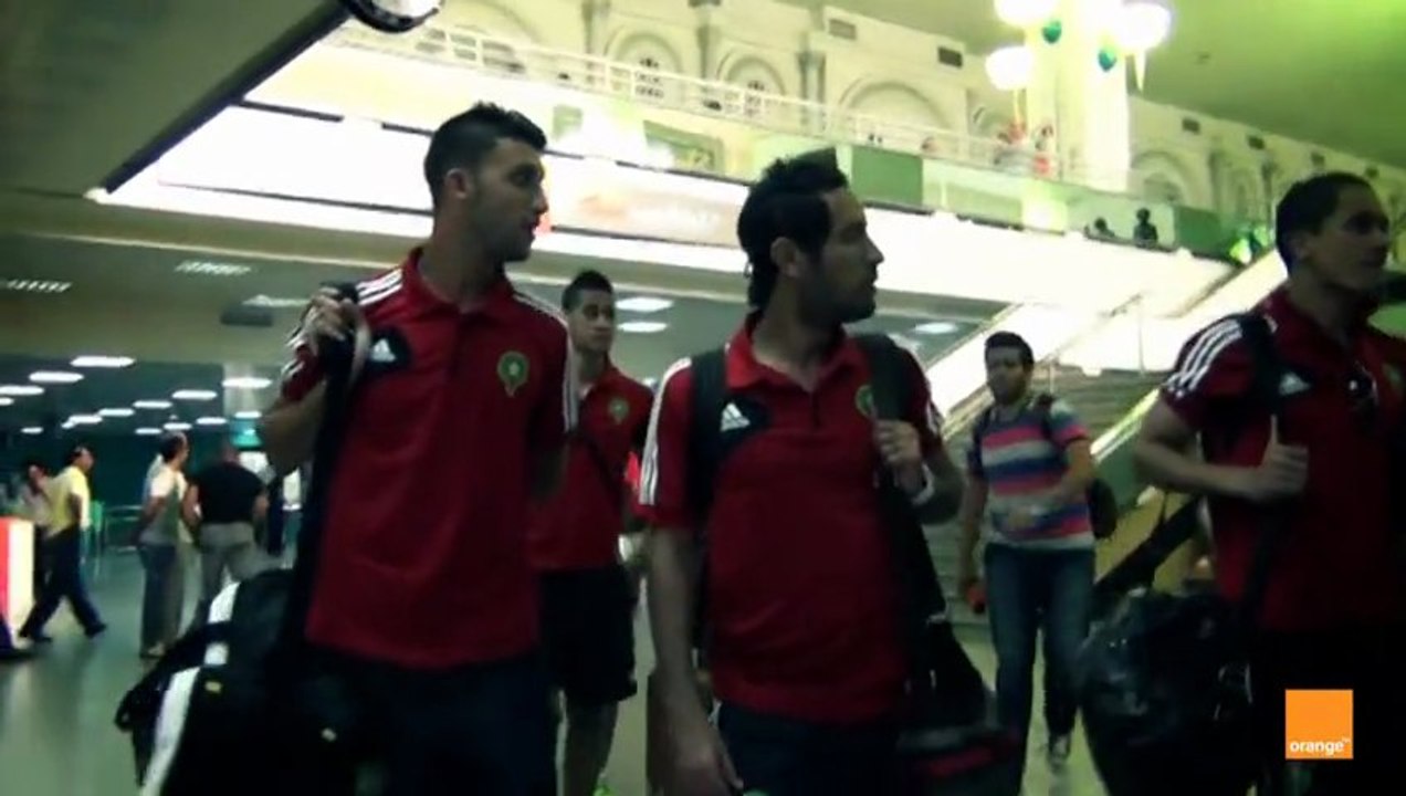تصريحات المنتخب المغربي لحظة وصوله إلى تونس