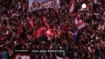 Protesters erupt in joy as army ousts Morsi - no comment
