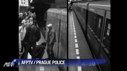 Czech woman walks off after falling under subway