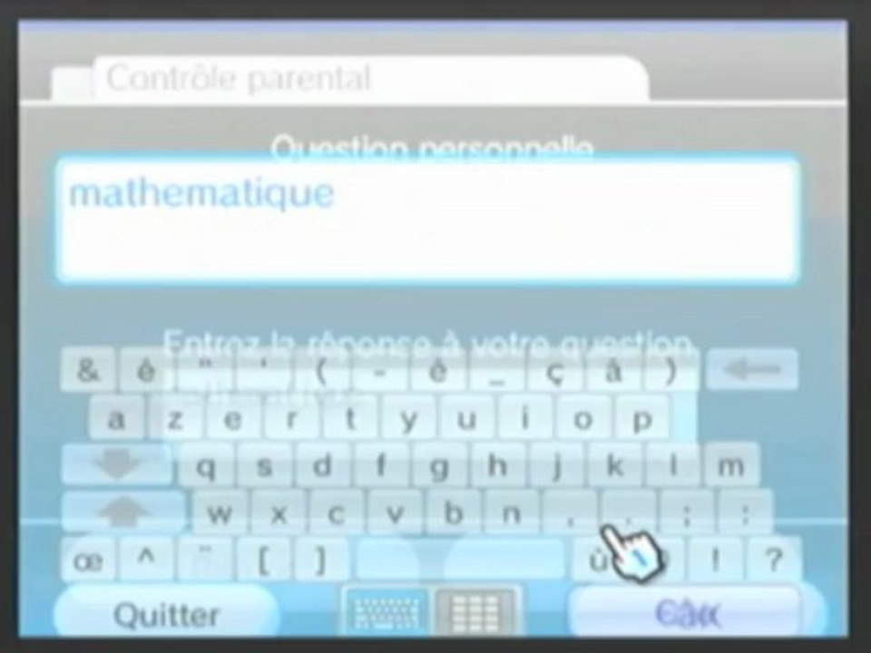 Contrôle parental sur Nintendo Wii