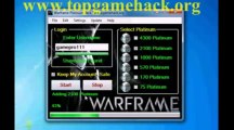 Warframe Platinum Hack - Cheats Tool Free Download July 2013