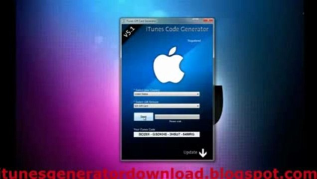 Free iTunes Gift Card Code Generator @ Générateur de code @ Juillet 2013 Update