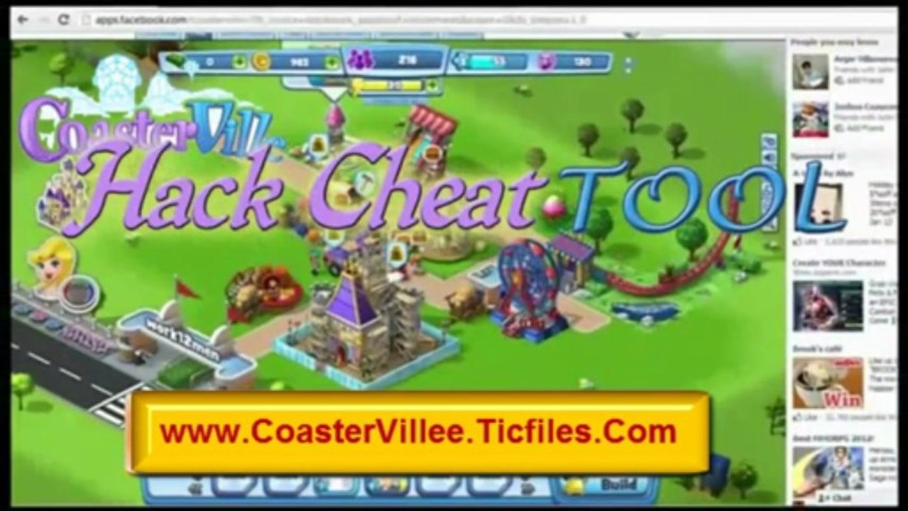 How To Hack CoasterVillee Zynga Unlimited Coins,Cash,Good,Popularity