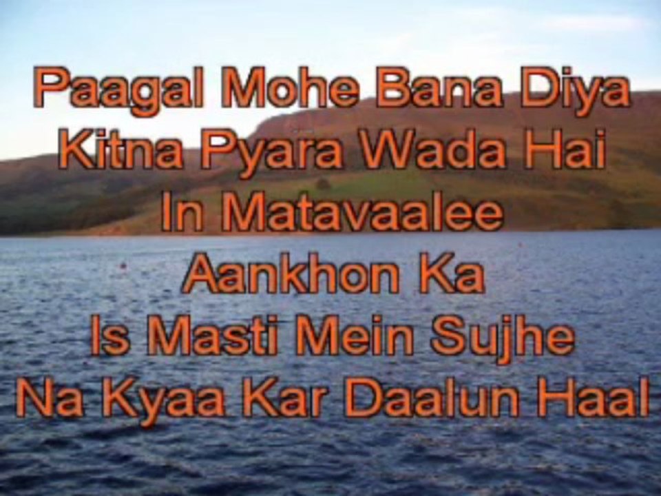 Kitna Pyara Wada (Caravan) HIndi Karaoke Music With Lyrics video