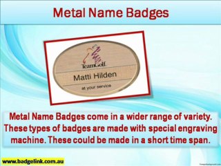 The Astonishing World of Name Badges
