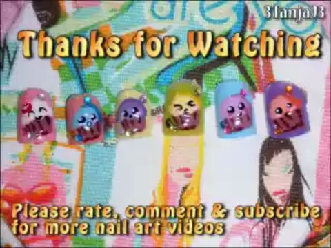 Sweets: *Mini Cupcakes Nail Art Design* - Short Nails