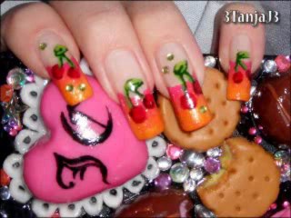 *Summer Cherry Cocktail* Nail Art Design