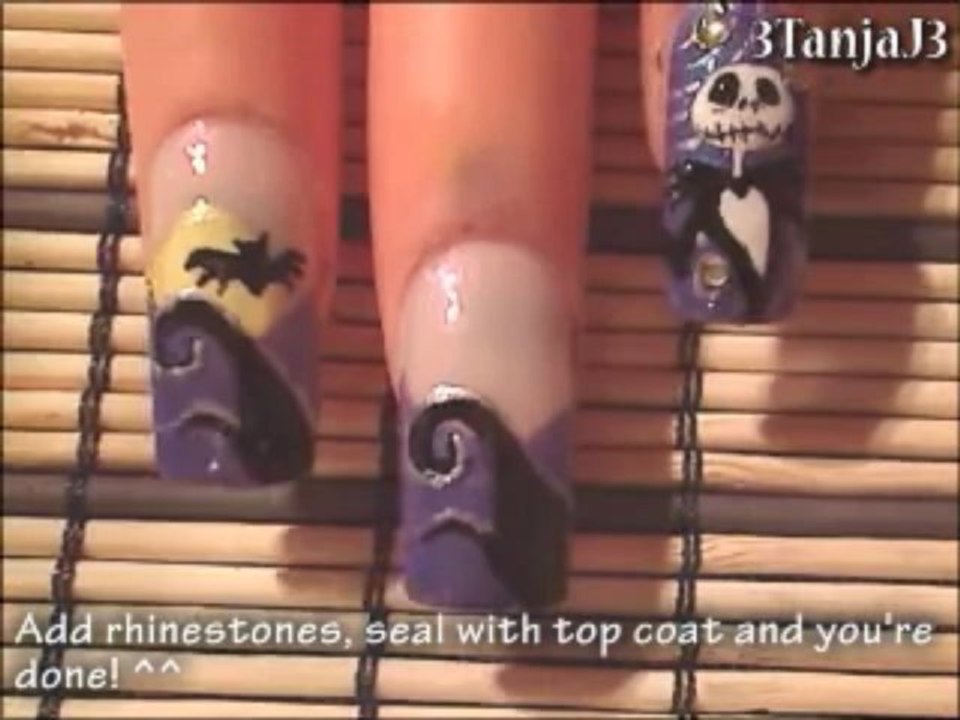 *Nightmare Before Christmas* Jack Skellington Nail Art Design