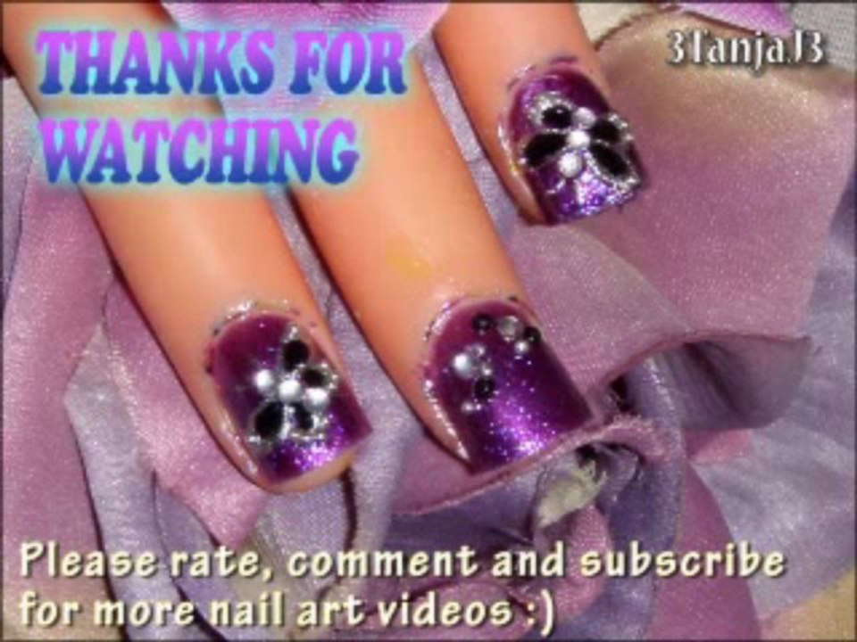 *Dark Butterfly Nail Art Design* - Short Nails