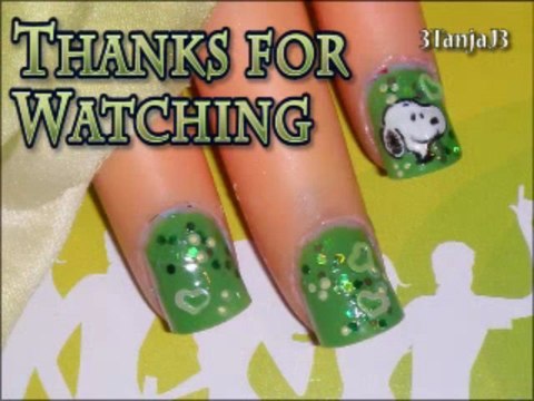 *Snoopy* Nail Art Design Tutorial - Short Nails