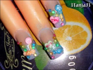 Sweets: *Candy Rainbow* 3D Acrylic Nail Art Design