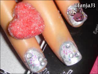 Christmas #5: *Cute Reindeer / Rudolph* Short Nail Art Design