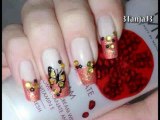 *Golden Butterflies* Nail Art Design