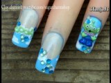 Toy Story *Cute Green Alien* 3D Acrylic Nail Art Design