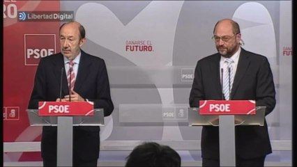 Un silencio de catorce segundos en la rueda de prensa de Rubalcaba