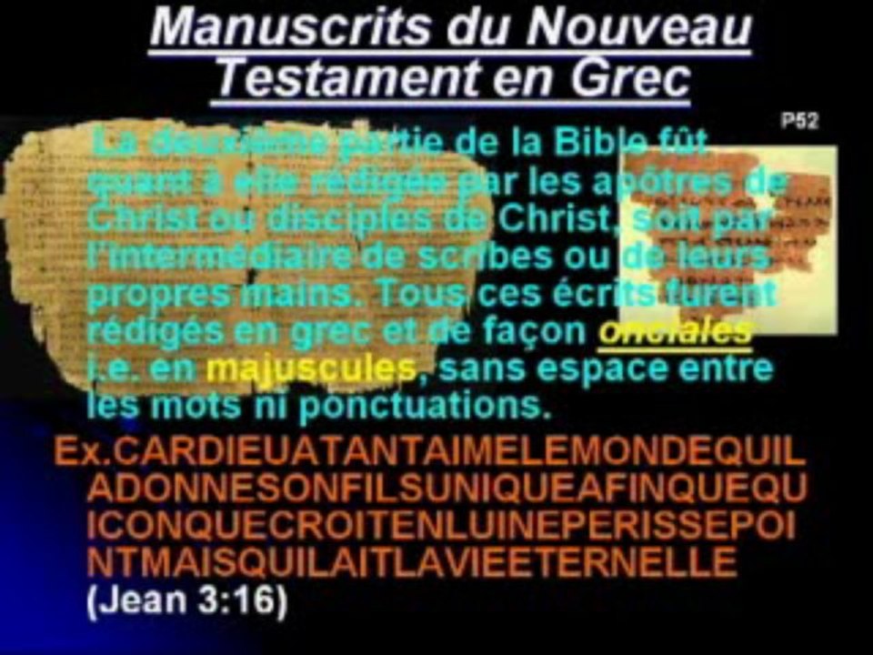 La Certitude des Saintes Écritures 2ème partie