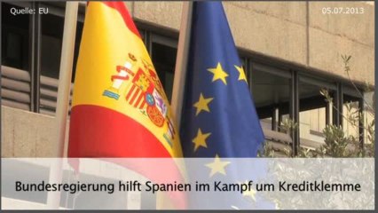 Bundesregierung hilft Spanien im Kampf um Kreditklemme