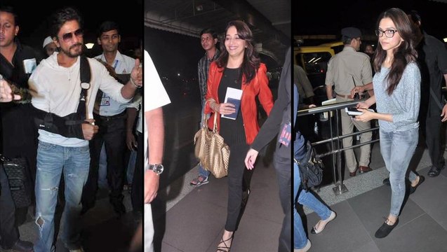 Shahrukh Khan, Madhuri Dixit & Katrina Kaif Leave For IIFA 2013 #IIFA2013