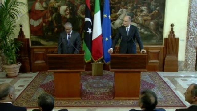 Roma - Letta incontra il premier libico S.E. Ali Zidan Mohammed (04.07.13)