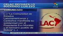 CELAC expresa su rechazo por los actos cometidos contra Evo Morales