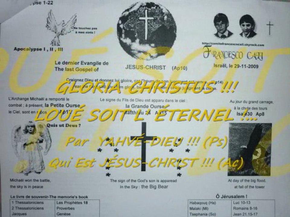 INRI,PAX"Celebrate the Glory of JESUS-CHRIST!"SalvatoreCali(Acts;John8-12;Philippians)