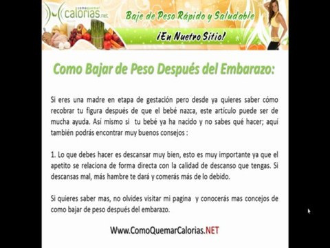 [Como Bajar de Peso Despues Del Embarazo]Como Bajar de Peso Despues Del Embarazo De Forma Natural