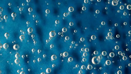 Water bubbles (blue background) - Free HD stock footage