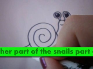 How to Draw a Cartoon Snail - In 2 Different Ways - Step by Step