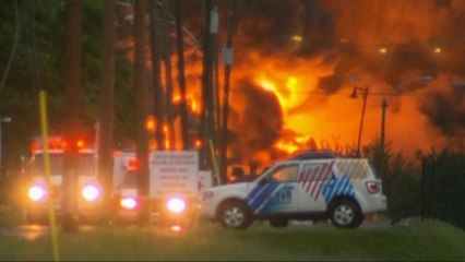 Police order evacuations after train explodes and catches fire in Quebec town