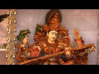 Shopping for an Idol at a Gift shop in Mussoorie