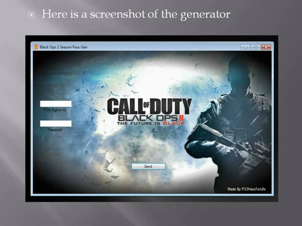 Black Ops 2 Psn Season Pass Generator July 2013