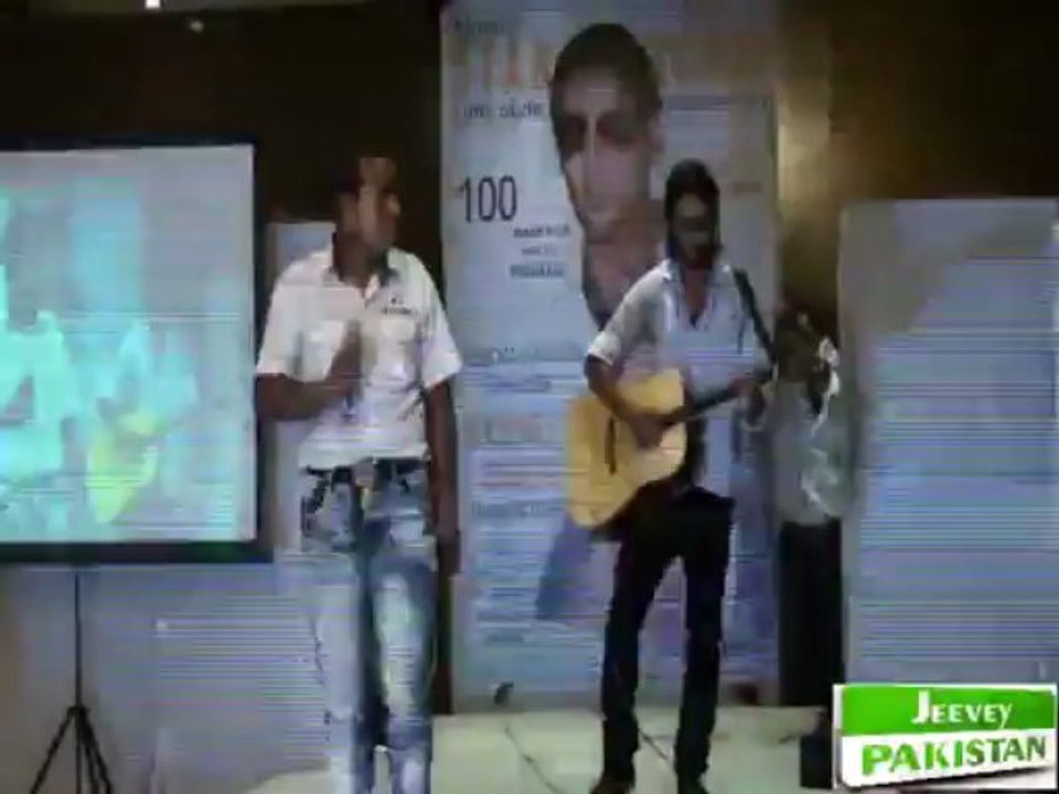 Singer Shan Performing in a Fashion Show in Ambasader Hotel Lahore.