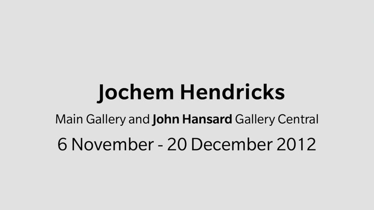 Interview with Jochem  Hendricks, 2012