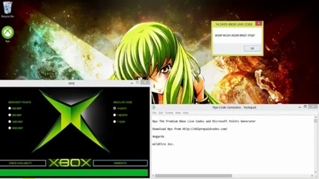 Free Microsoft Points and Xbox Live Gold Code Generator