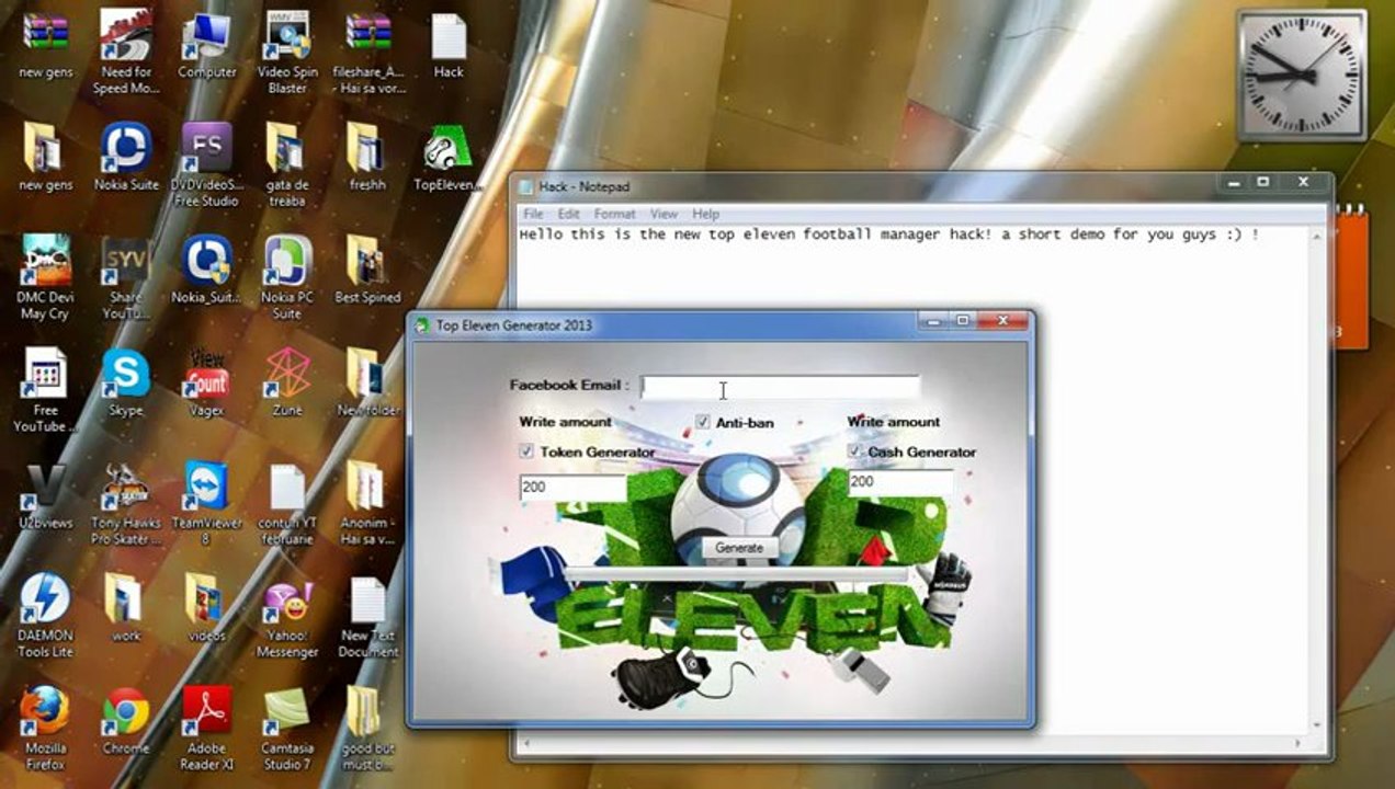 Top Eleven Football Manager Hack 2013