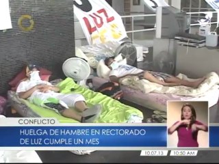 Estudiantes de La Universidad del Zulia cumplen un mes en huelga de hambre