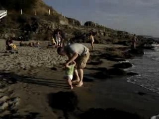 Première baignade dans la mer