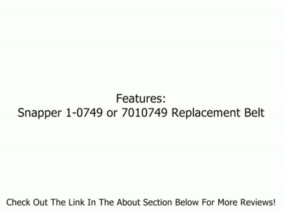 Snapper Belt 1-0749 7010749 25" 26" 28" 30" Deck Riders Review