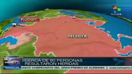 Accidente de tren en Rusia deja al menos 80 heridos