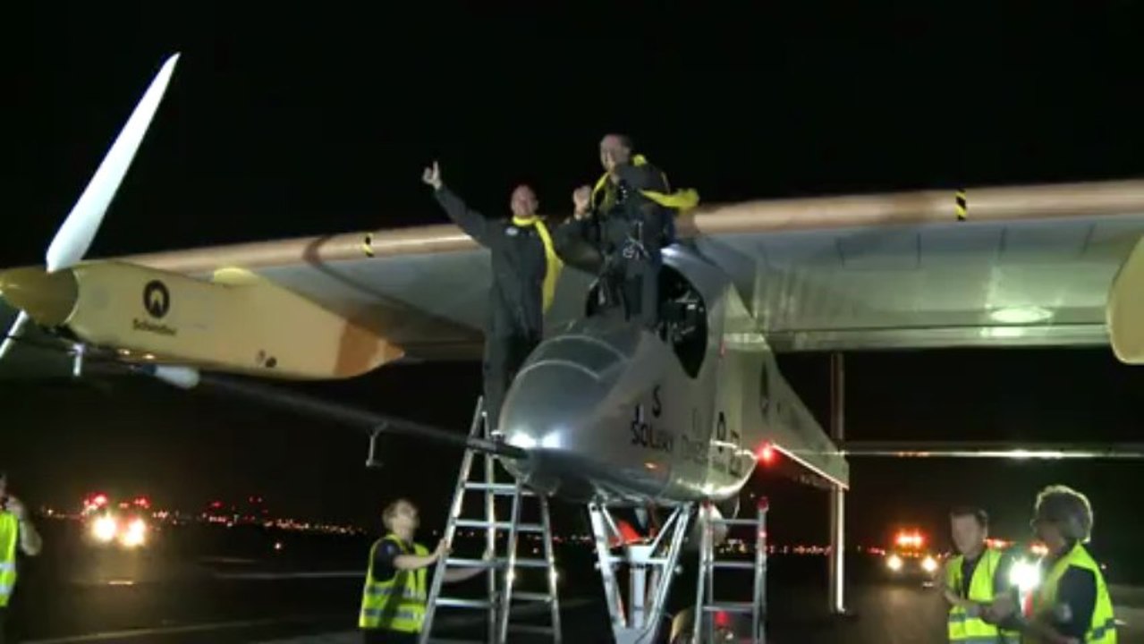 L'avion solaire achève sa traversée des Etats-Unis à New York